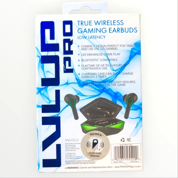 Vivitar LVLUP Pro True Wireless Gaming Earbuds Low Latency Bluetooth BNIB - Picture 2 of 2